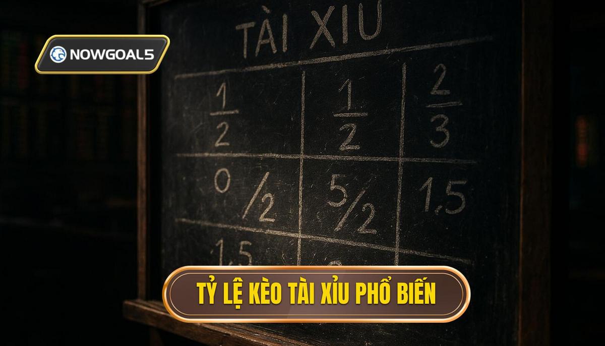 Các loại tỷ lệ kèo tài xỉu phổ biến trên bảng kèo nhà cái